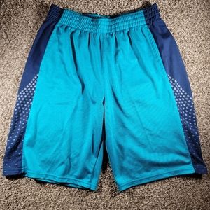Old Navy Color Block 11" Teal Basketball Shorts